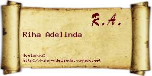 Riha Adelinda névjegykártya